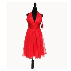 Midtown Halter Swing Dress 1950's Style Unique Vintage Small NWT